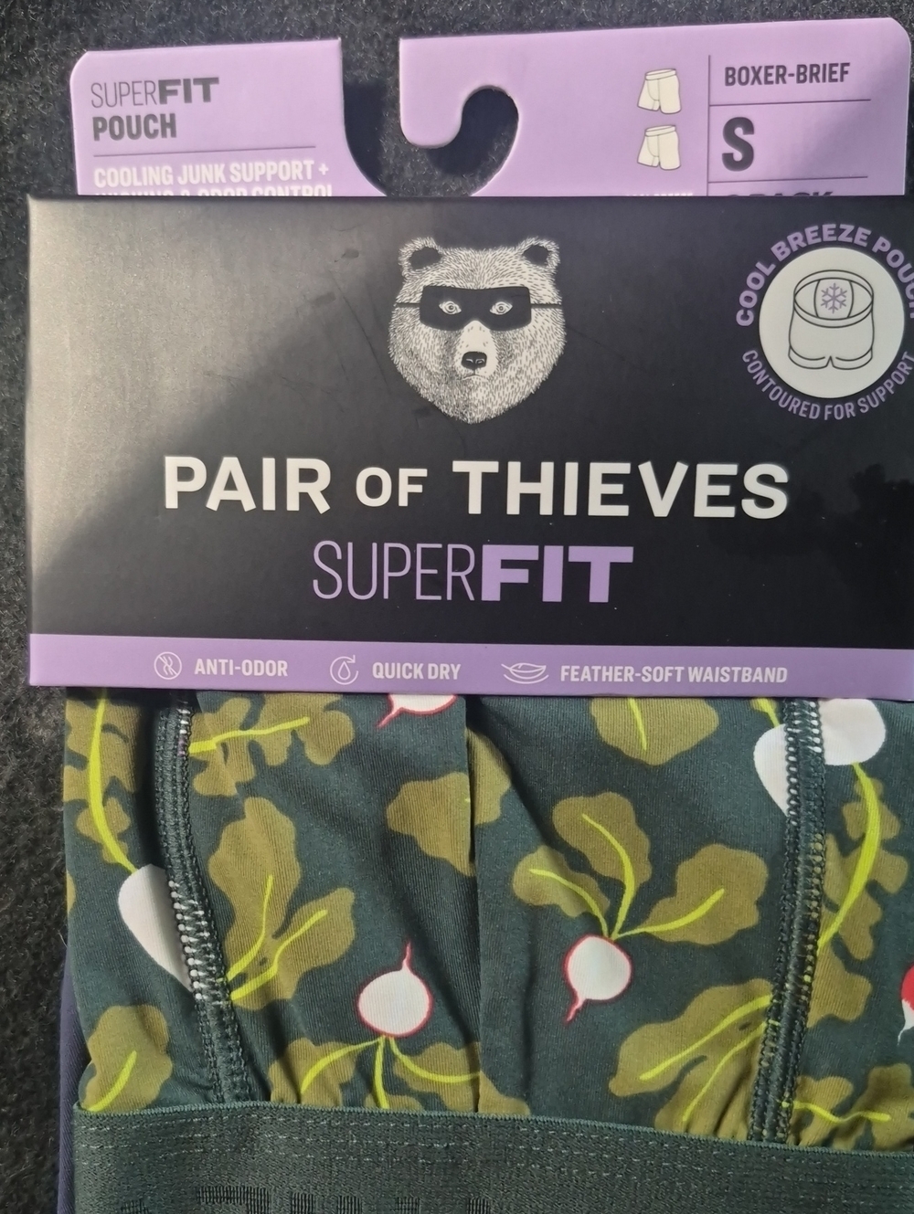 SuperFit Men’s Boxer Briefs - Green Radish Print